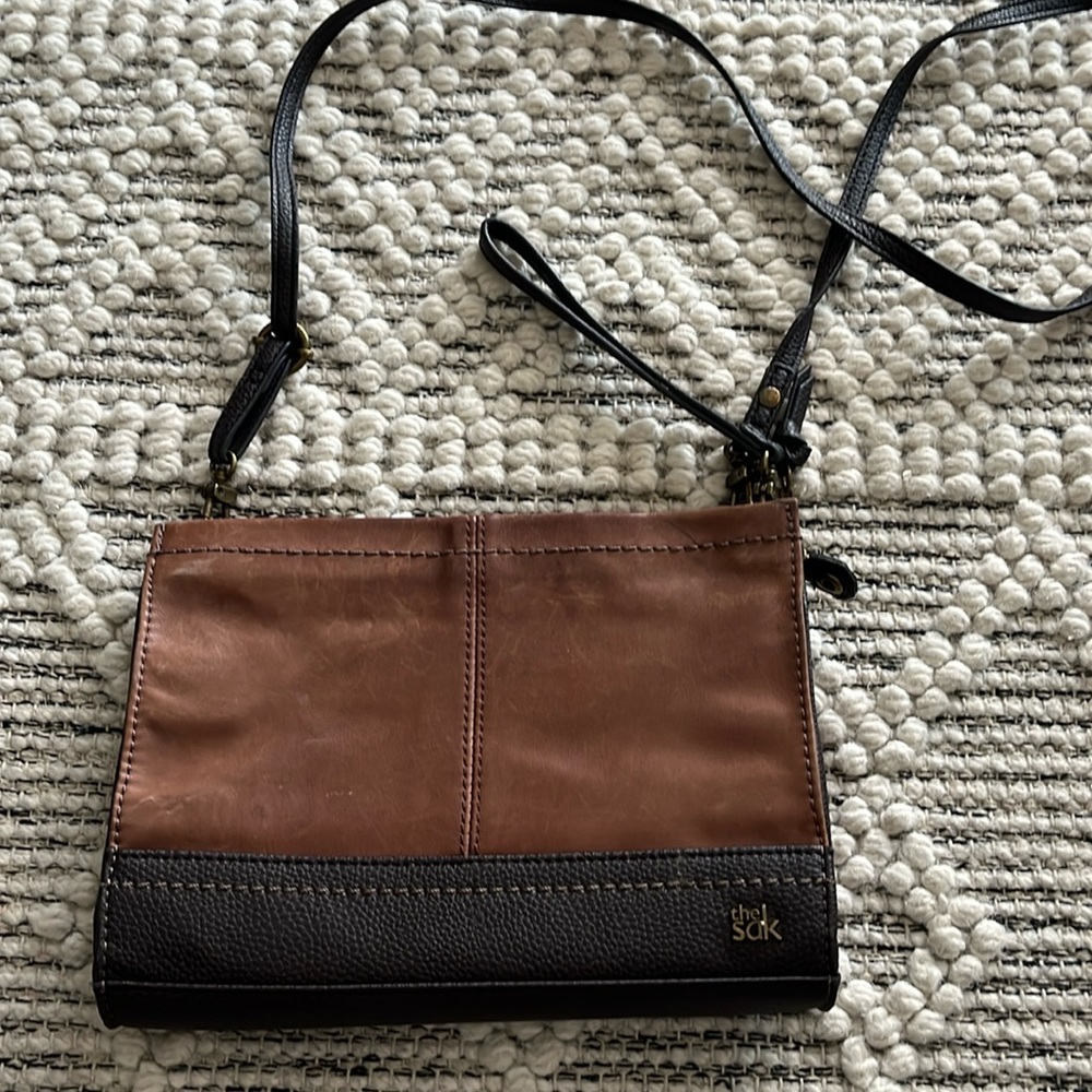 Leather crossbody purse